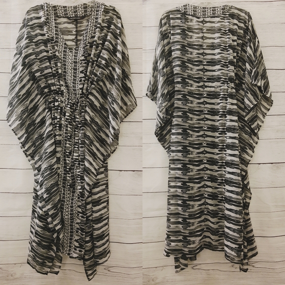 Colleen Lopez 2-in-1 Midi Caftan with Slip, Dress Swim Cover Up L/XL NWOT - Picture 2 of 12